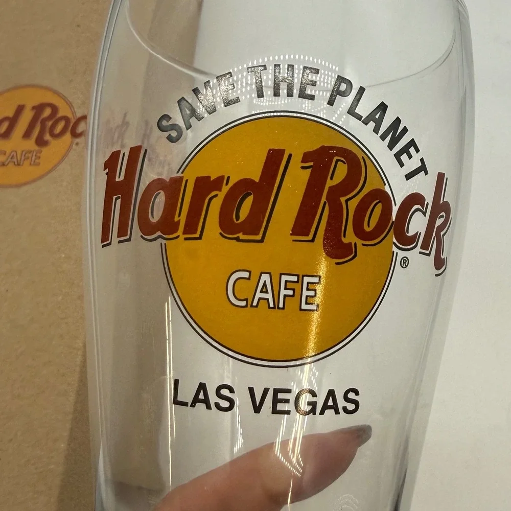 Hard Rock Cafe Las Vegas Save The Planet Pilsner Beer Glass with Original Box